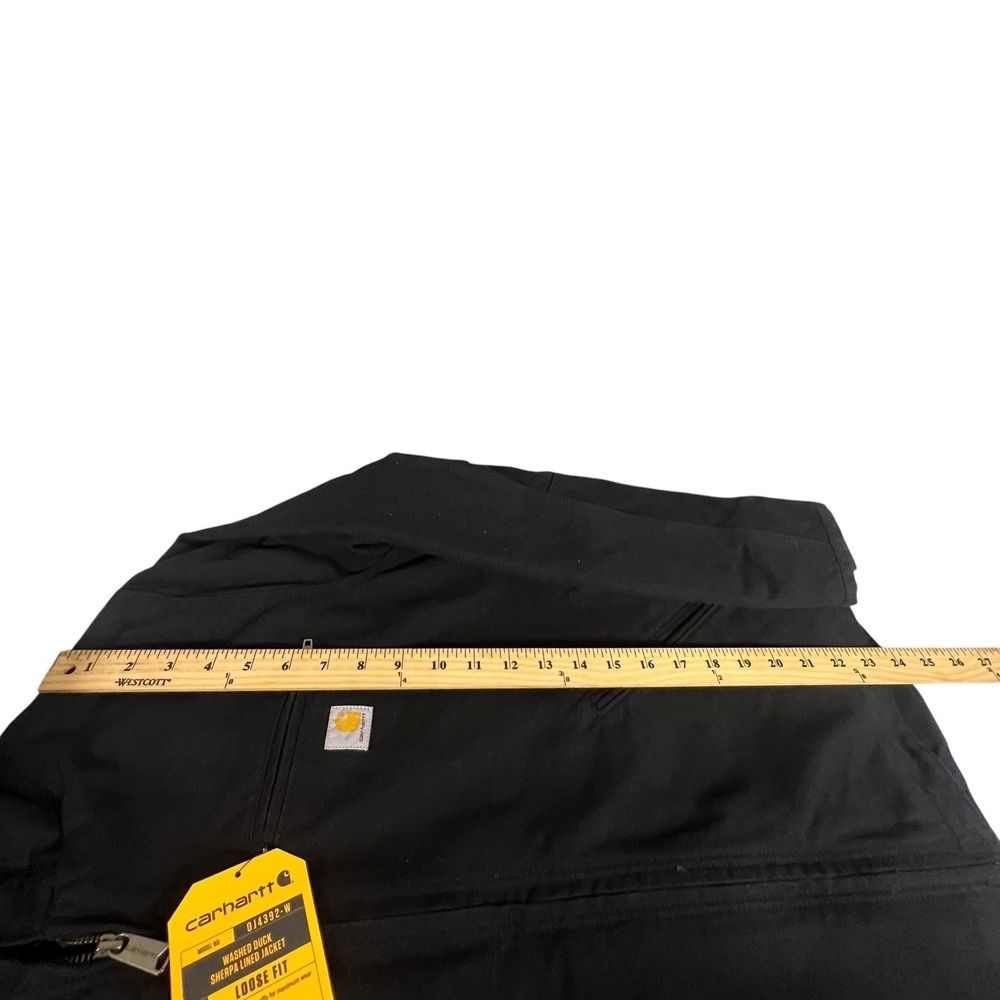 Carhartt Womens Size M Black Washed Duck Sherpa Lined Full Zip Jacket New - Picture 10 of 10
